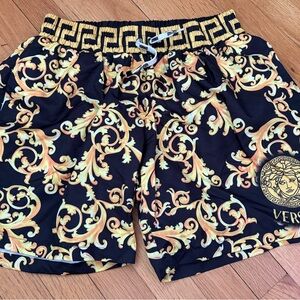 Versace Kids Swim Trunks - Black and Gold